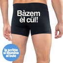 Boxer da uomo "Bàzem èl cül!" (luminescente)