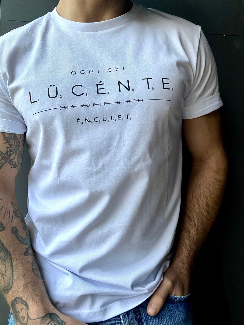 T-shirt bianca "LUCENTE" by lafil design