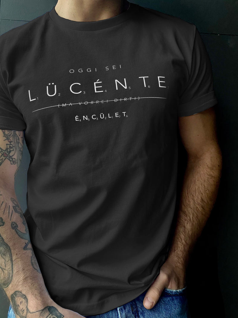 T-shirt nera "LUCENTE" by lafil design