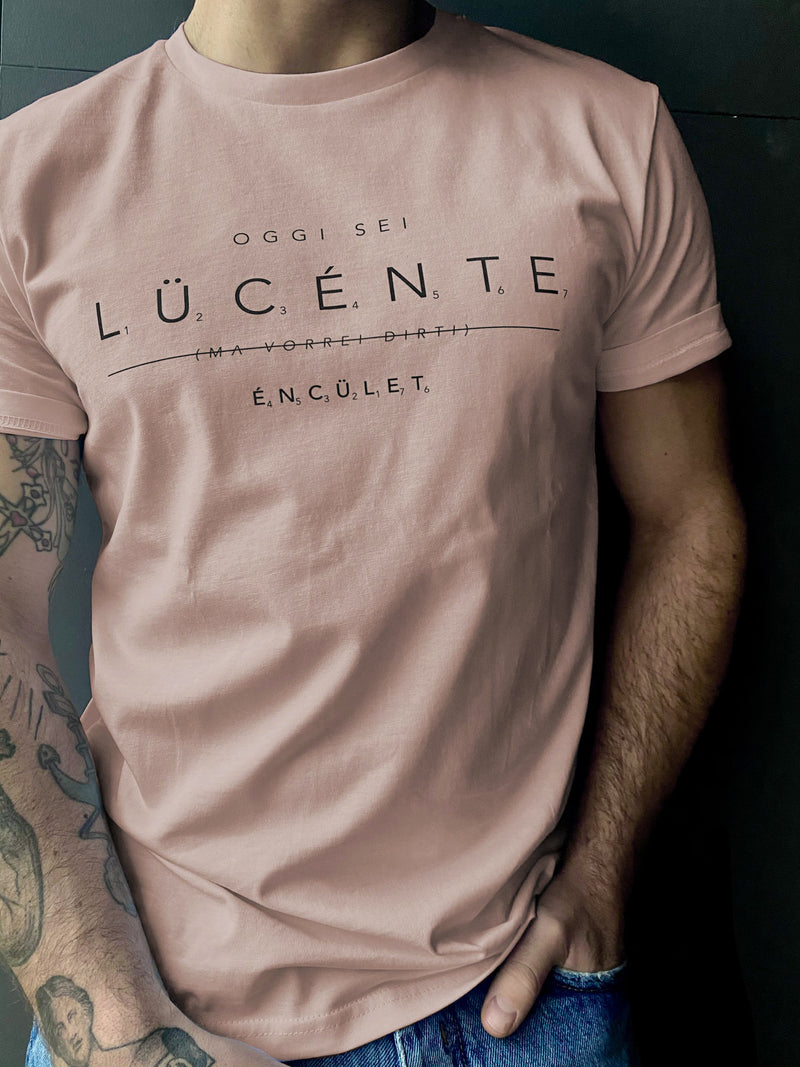 T-shirt rosa "LUCENTE" by lafil design