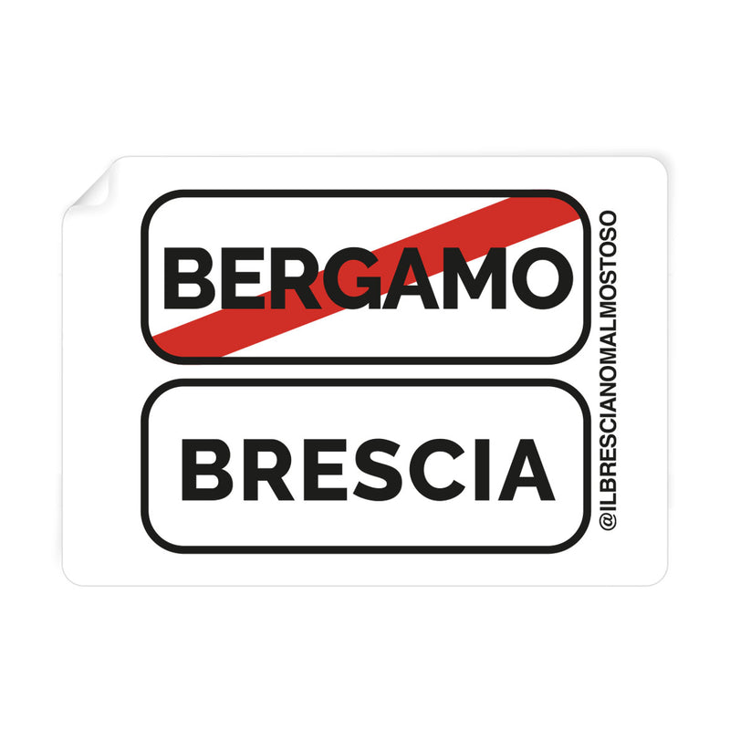 Kit di 10 adesivi "Bergamo Brescia"