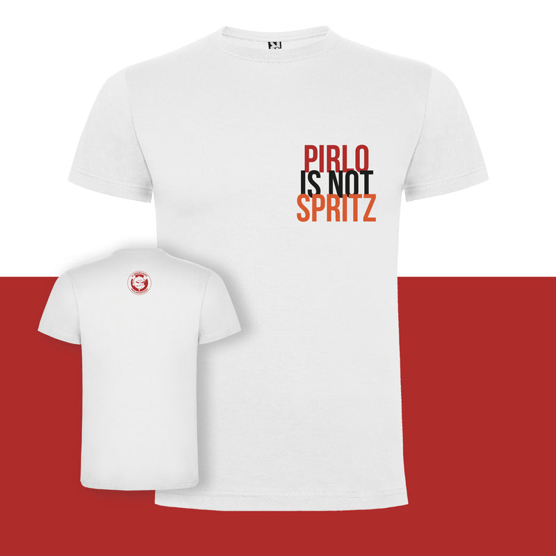 T-shirt "Pirlo is not Spritz" (bianca)