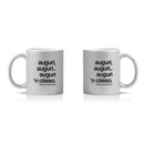 Tazza glitterata "Auguri, auguri.. auguri 'n càsso"