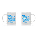 Tazza "La mattina ha l'encület in bocca" (azzurra)