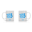 Tazza "Òia de laurà sàltem adòs" (azzurra)