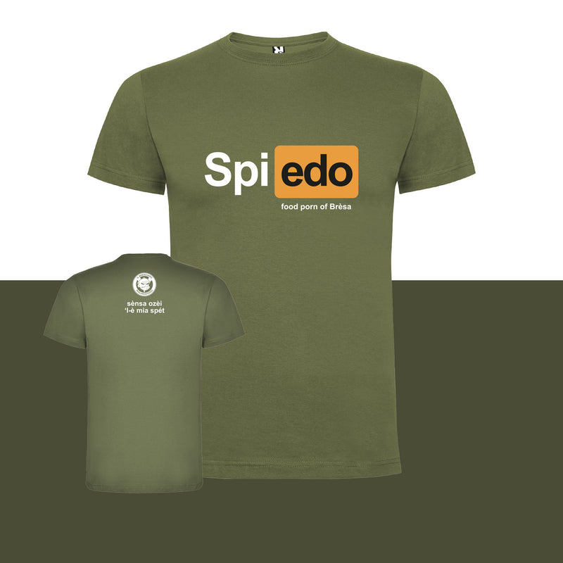 T-shirt "Spiedo - Food po** of Brèsa" (verde militare)